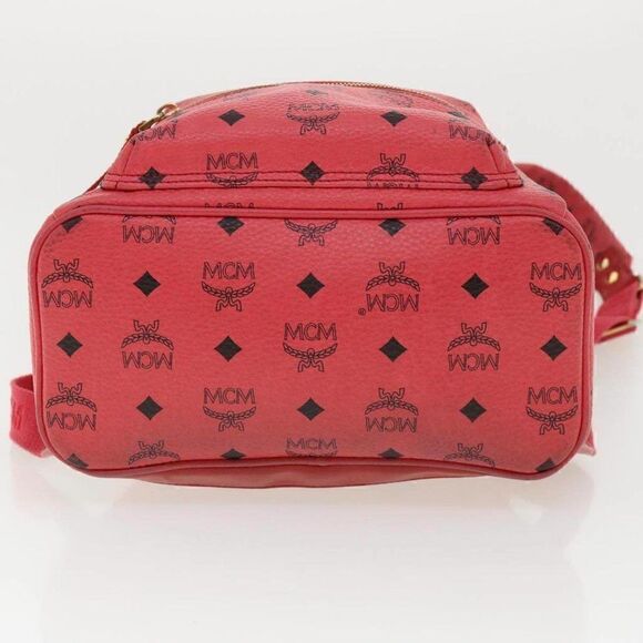 MCM Vicetos Backpack PVC Leather Pink - Picture 5 of 15